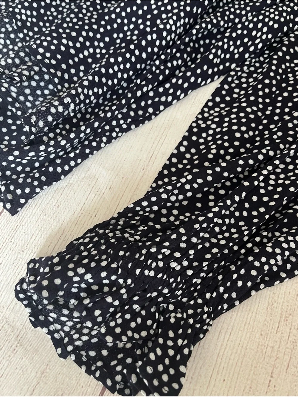 Loft NWT navy blue polkadot blouse